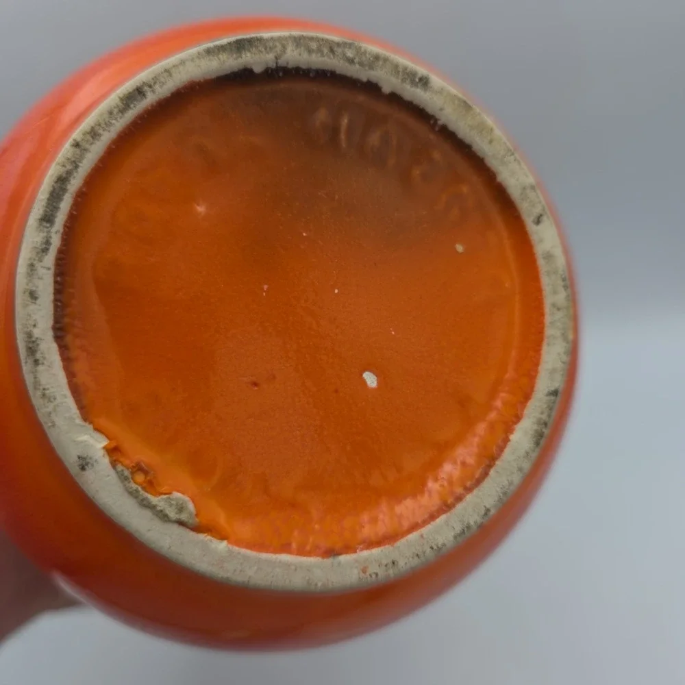 Royal Haeger Pottery Orange Bulb Bud Vase Vintage Mid Century 1960s 15.5